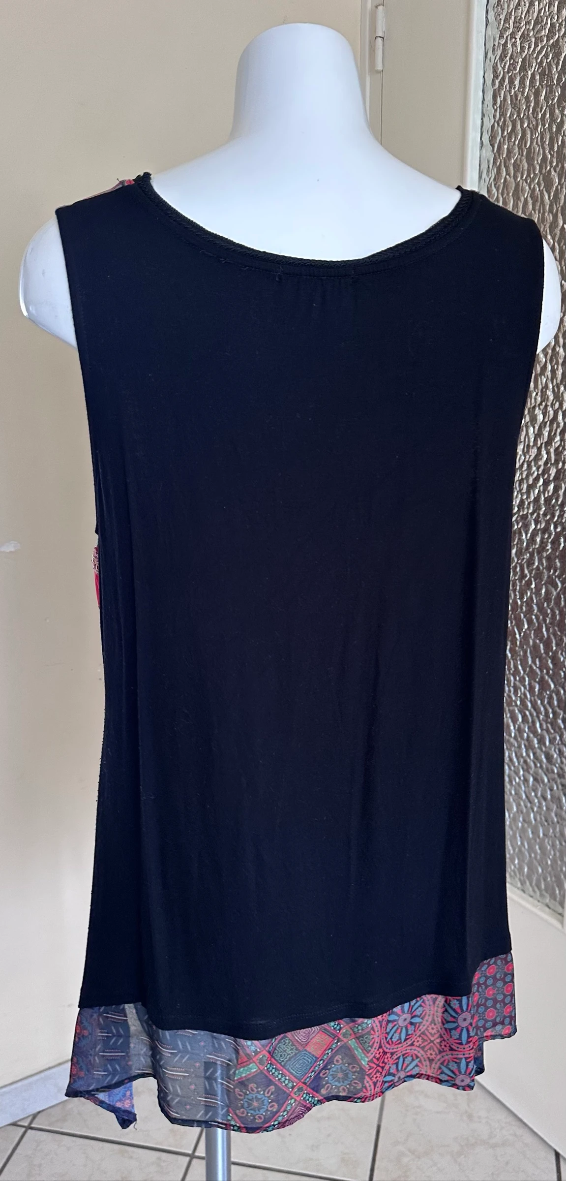 Asymmetrisch T-shirt Desigual XXL – Meerkleurige patronen & opschriften (Zeer goede staat) – photo 9